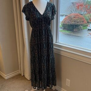 Fall Floral Maxi Dress